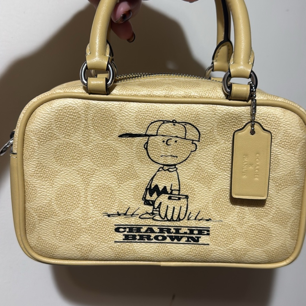 Coach Yellow Charlie Brown Crossbody Bag